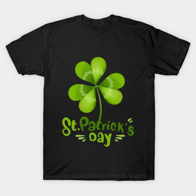 Happy St. Patrick's Day! Celebrate in green with clover. Cheers! T-Shirt by UnCoverDesign